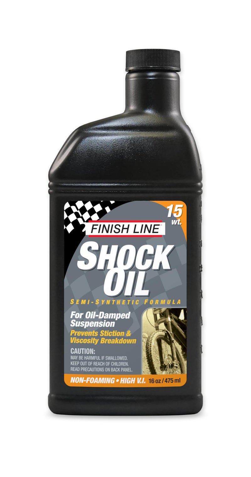 Finish Line 15wt Suspension Shock Oil â€“ Premium Semi-Synthetic Non-Foaming Fluid for All Bicycle Forks and Seals â€“ Consistent Damping and Race Proven Performance â€“ 16oz Bottle - Image 1